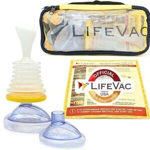 LifeVac Yellow Travel Kit - Portable Suction Rescue Device, First Aid Kit